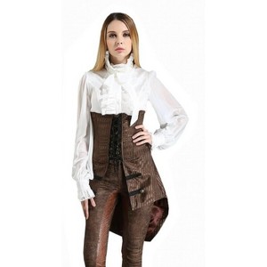 Women's Gothic Military Style Waist Cincher - Pentagramme - 1 of 2