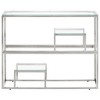 vidaXL Console Table Silver Stainless Steel and Tempered Glass - 2 of 4