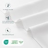 LuxClub 4 PC Queen Size White Sheet Set, 100% Organic Bamboo Viscose, Deep Pockets up to 16", Soft & Breathable Hotel Luxury Bedding Sheets - 3 of 4