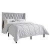 ChaletPosh Velvet Upholstered Bed with 2 Nightstands - 3 of 4