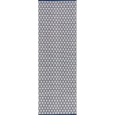 Home Conservatory Dainty Diamond Handwoven Cotton Indoor Area Rug