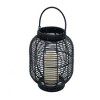 AZL1 Life Concept Decorative Lantern with Rattan Woven Candle Design Timer Function for Living Room Entryway Bedroom, Black, 16"*12"*12" - 2 of 4