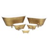 Cheung's Lavande Large Golden Metal Fleur-de-Lis Accented Tub Decor - 4 of 4