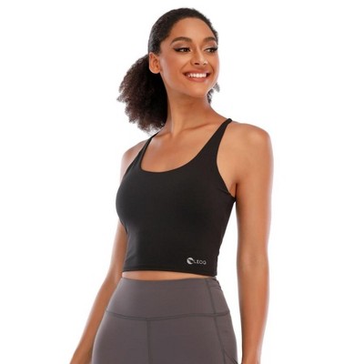 DOMETOUR Cross Back Athletic Yoga Sports Bra With Removable Chest Cushion