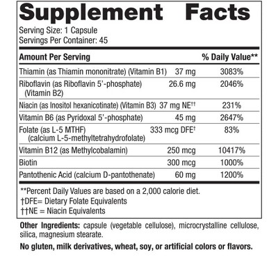 Vegan B Complex Capsules with B12 and Biotin