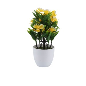 Unique Bargains Artificial Plants Phalaenopsis Orchid Display Plastic 3.74"x3.74"x10.63" 1 Pc - 1 of 4