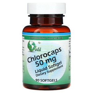 Chlorocaps, 50 mg, 90 Softgels, World Organic - 1 of 4