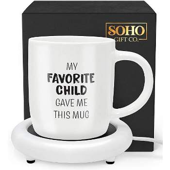 Galvanox Soho Electric Ceramic 12oz Coffee Mug with Warmer -today I Will Do Absolutely Nothing - Makes Great Gift