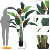 Artificial Bird of Paradise Plant Fake Palm Tree for Indoor Outdoor Modern Decor Faux Plants - 2 of 4