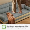Luck Live 82.67 in.Stackable sofa bed, removable and washable cotton and linen fabric - 4 of 4
