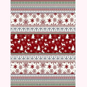 Coolmee Christmas Machine Washable Area Rug Christmas Tree and Snowflake Rugs Non-Slip Carpet for Bedroom Home Decor - 1 of 2