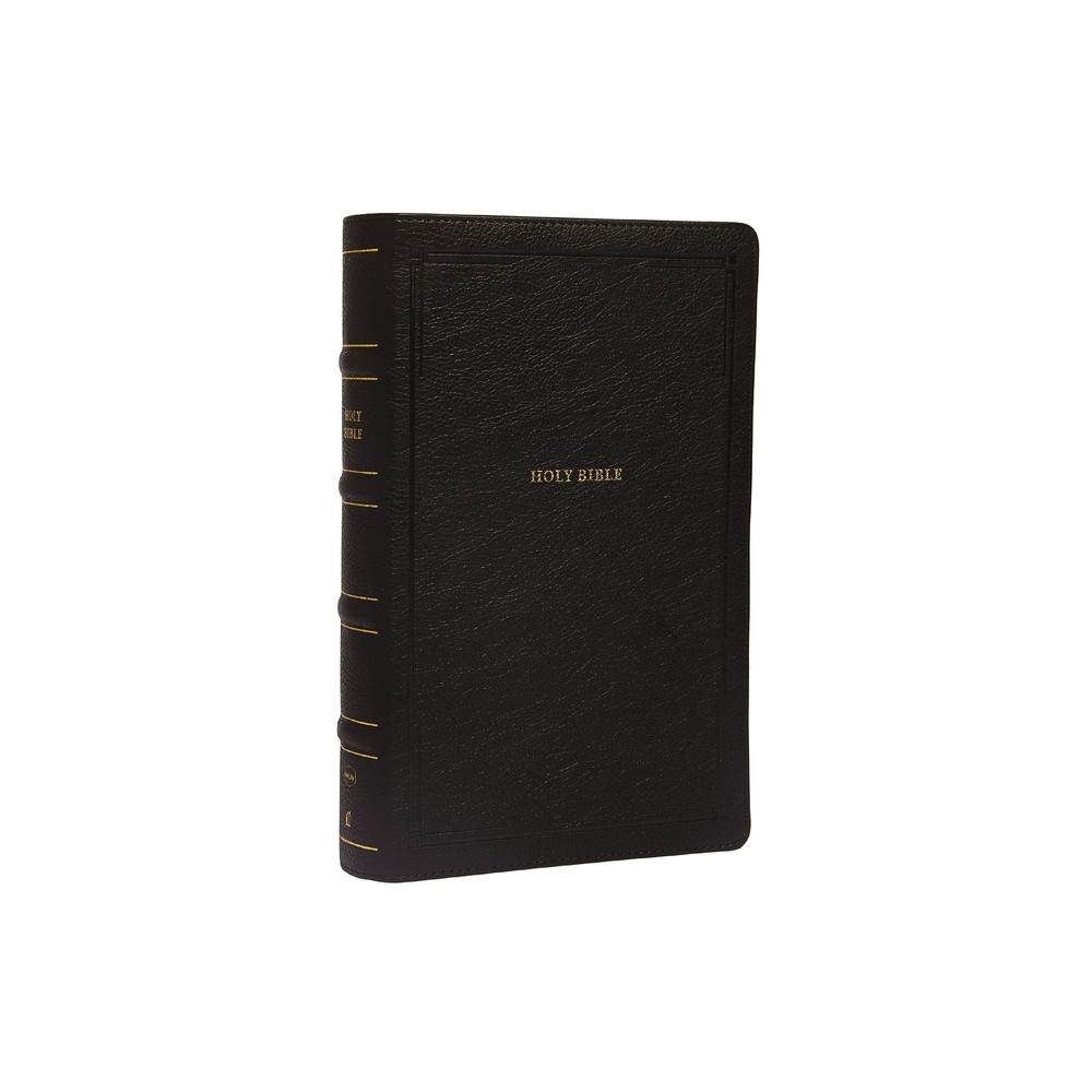 Nkjv, Reference Bible, Personal Size Large Print, Leathersoft, Black, Red Letter Edition, Comfort Print - by Thomas Nelson (Leather Bound)
