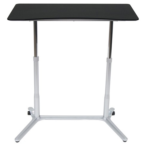 Element Sit Stand Height Adjustable Desk Silver Black Studio