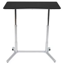 Element Sit-Stand Height Adjustable Desk Silver/Black - Studio Designs