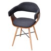 vidaXL Dining Chairs 2 pcs Dark Gray Bent Wood and Fabric - 3 of 4