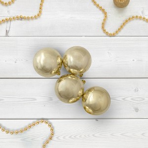 Northlight Shatterproof Shiny Christmas Ball Ornaments 2.5" (60mm) - Champagne Gold - 60ct - 1 of 3