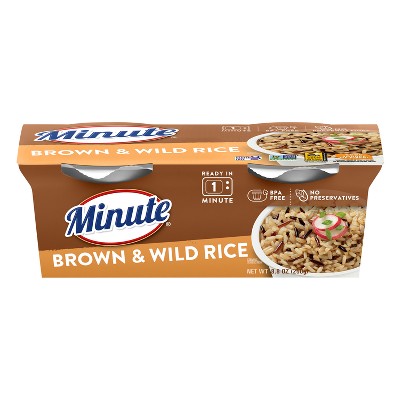 Minute Rice Gluten Free Brown & Wild Rice Microwaveable Bowl - 8.8oz ...