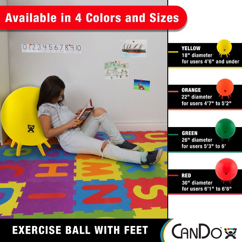CanDo Inflatable Exercise Ball, 5 of 6
