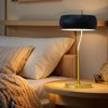 Fortune Candy Modern Black and Gold Table Lamp with Ceramic Fixture, Elegant Desk Light for Home or Office - 2 of 4