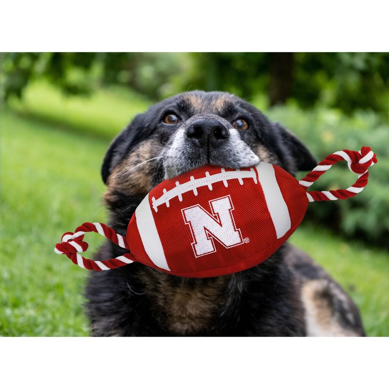 NCAA Nebraska Cornhuskers  Nylon Football Dog Toy, 2 of 5