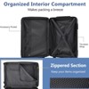 Vynxaria 28-Inch Expandable Hardshell Luggage - Lightweight ABS Suitcase with Double Wheels - 3 of 4
