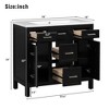 36 inch bathroom storage cabinet vanity with resin integrated sink -4 drawers, 2 doors - 4 of 4