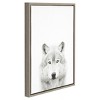 Uniek Wolf Framed Kids' Canvas Art Gray 24"x18" - 2 of 3