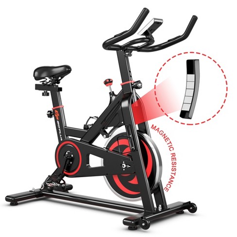 via Michelangelo sød smag Costway Magnetic Stationary Exercise Cycle Bike Silent Belt Drive : Target