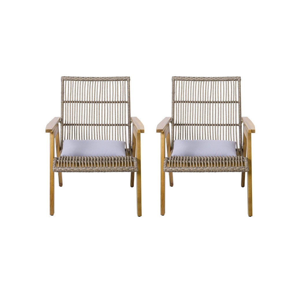 Christopher Knight Home Avani Outdoor wood and Wicker Club Chair