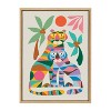 Kate & Laurel All Things Decor 18"x24" Sylvie MCM Tiger Love Framed Wall Art by Rachel Lee Natural Colorful Mid-Century Animal Wall Art - 2 of 4