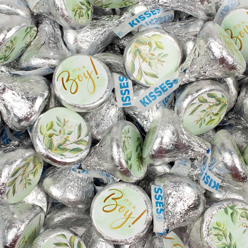 324ct It's a Boy Baby Shower Stickers for Hershey's Kisses Party Favors, Party Supplies - DIY - Candy Not Included - By Just Candy, 1 of 3