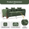 Mid Century Modern Sofa with Lamb Wool Fabric, Upholstered Living Room Sofa with Waist Cushion, Reading Sofa for Bedroom Sunroom - 3 of 4