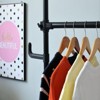 SEVOBAL Freestanding Coat Racks Multi-Functional Adjustable Clothes Drying Rack for Versatile Indoor, White, 118"*4.33"*4.33" - 3 of 4