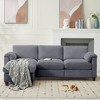 Hyleory Corduroy Oversized Modular Sectional Sofa Couch with Movable Ottoman, Large Seater Corner Sofa for Living Room, Office, Spacious Space - 2 of 4