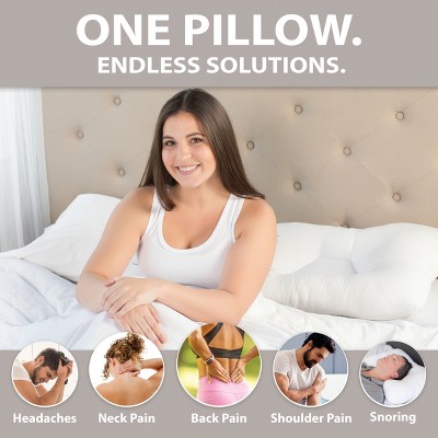 Petite White Ergonomic Orthopedic Cervical Support Pillow
