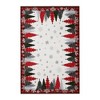 Christmas Washable Rugs for Living Room, Christmas Rugs with Xmas Tree Snowflake Pattern, Foldable Plaid Accent Rug, Soft Low Pile Carpet - 2 of 4