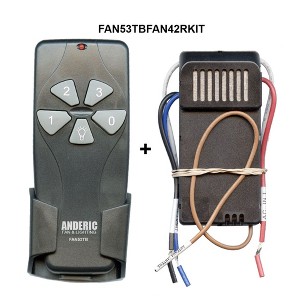 Anderic FAN53TB Universal AC Remote Control Add-on Ceiling Fan Key | 315MHz - 1 of 3