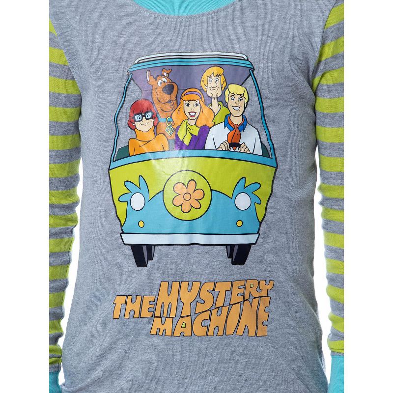 Scooby Doo Boys Mystery Machine Long Sleeve Shirt And Pants Pajama Set Multicolor, 3 of 6