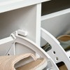 VYNXARIA Modern White Shoe Rack Bench - Comfortable, Spacious & Multifunctional for Entryways - 3 of 4