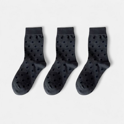 Anna-Kaci Women's 3-Pack Crew Socks with Allover Print Design Soft Stretch Knit for Everyday Comfort