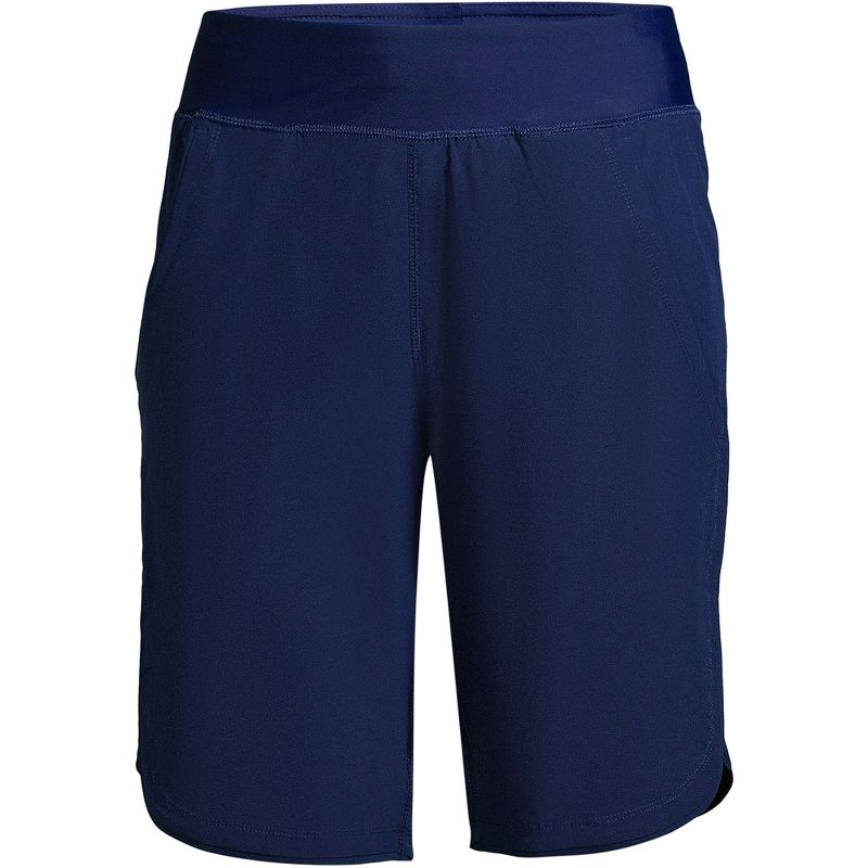 Lands' End Women's 11" Quick Dry Elastic Waist Modest Board Shorts Swim Cover-up Shorts with Panty, 3 of 7