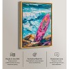 Art Remedy Pink Surfboard on the Beach Colorful Coastal Wall Art Framed - 3 of 4