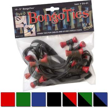 BongoTies All-Natural Reusable Cable Tie Wraps 10-Pack
