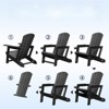 FONTOI Patio Accent Chair, Adirondack Chairs with Handles, Backyard Chairs Set of 2 for Travel Camp Garden Beach, Black, 31.4"*36.4"*29.6" - 3 of 4
