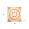 HomeRoots 92" X 84" Mustard Red And White Mandala Cotton Hanging Tapestry - 3 of 4