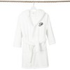 Personalized Linum Kids 100% Polyester SUPER PLUSH Double Brushed Hooded Bathrobe in Black Script Font - 2 of 3