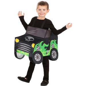 HalloweenCostumes.com 4T   Toddler Ride-In Monster Truck Costume | Toddler Costumes, Gray/Black/Green - 1 of 3