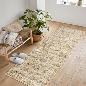 Coucheta Washable Low Pile Area Rug , Non-Slip Indoor Outdoor Carpet for Living Room Bedroom Kitchen, Multi-Color & Size - 1 of 4