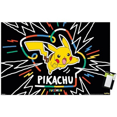 Trends International Pokémon: Colorful Doodle - Pikachu Unframed Wall Poster Print White Mounts Bundle 14.725" x 22.375"