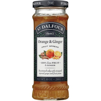 St. Dalfour Fruit Spread - Ginger & Orange 10 oz Jar.